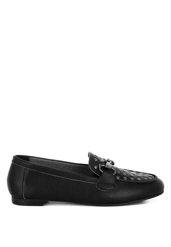 Modaha Horsebit & Embellished Real Leather Loafers for Women - Love Salve
